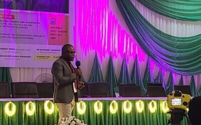 Anyiekere Ekanem presents SRP findings to the Nigerian Medical Association
